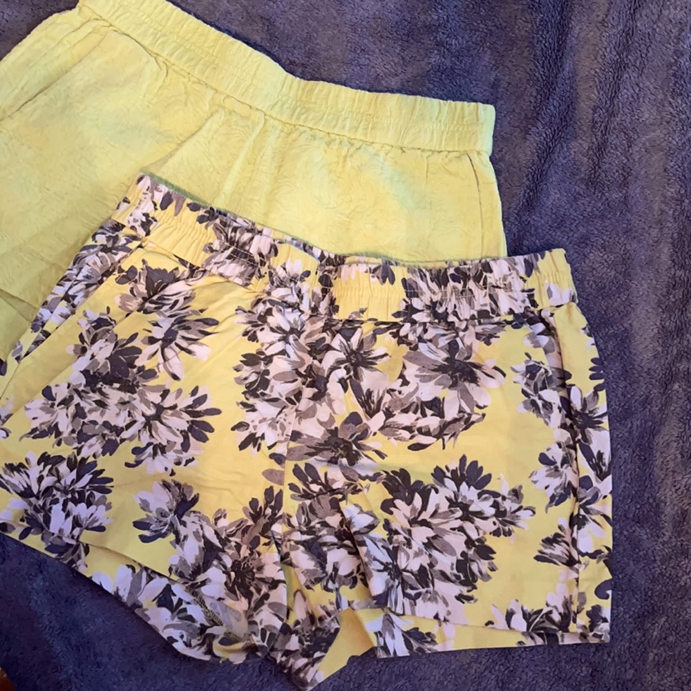 J Crew elastic waist pocket shorts/ pair size 6